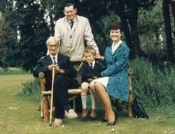 The Franks, Edward and Bernice in the grounds of Tickford Abbey Nursing Home.