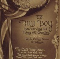 Slide of a postcard 'To My Boy'