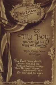 Slide of a postcard 'To My Boy'