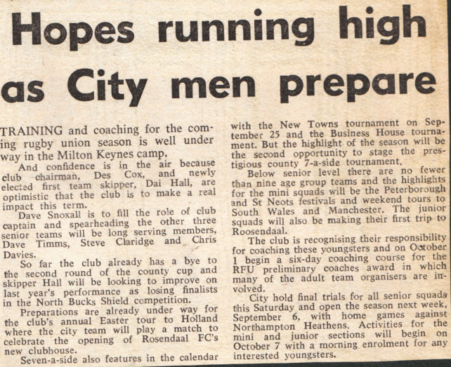 'Hopes running high as City men prepared'