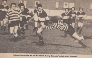 'Milton Keynes 2nd XV on the attack during Saturday's clash with Royston'