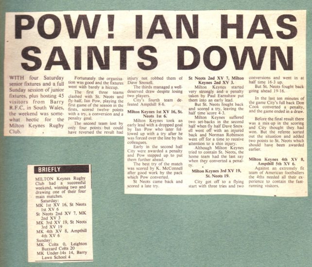 'Pow! Ian has Saints down'