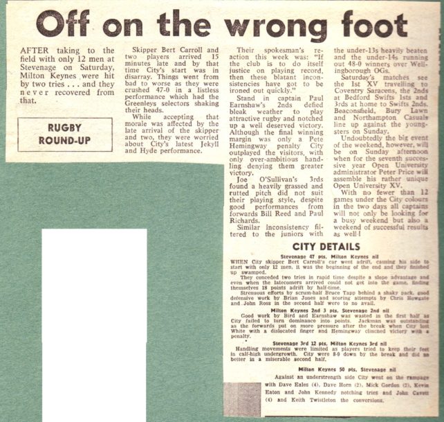 'Off on the wrong foot';