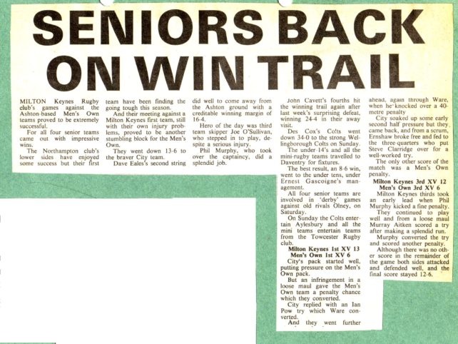 'Seniors back on win trail';