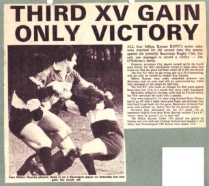 'Third XV gain only victory'; results roundup