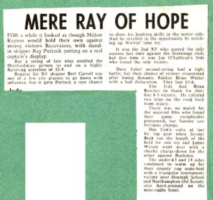 'Mere Ray of hope';
'results roundup'