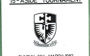 Programme for Coventrians R.F.C. 3rd 15-a-side tournament