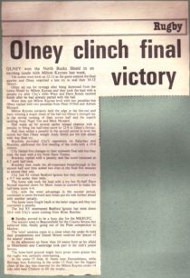 Olney clinch final victory;