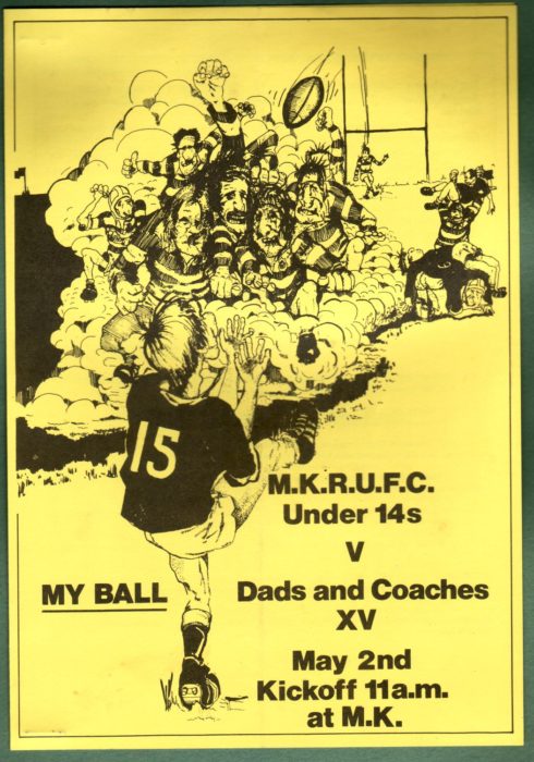 My Ball: Program for MKRUFC Under 14s XV vs  Dads  and Coaches  XV match