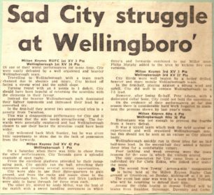 'Sad City struggle at Wellingboro'