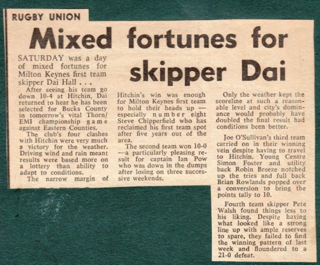 'Mixed Fortunes for Skipper Dai';