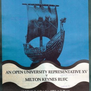Carlsberg Trophy Match Programme 'An Open University Representative Team v Milton Keynes RUFC'.