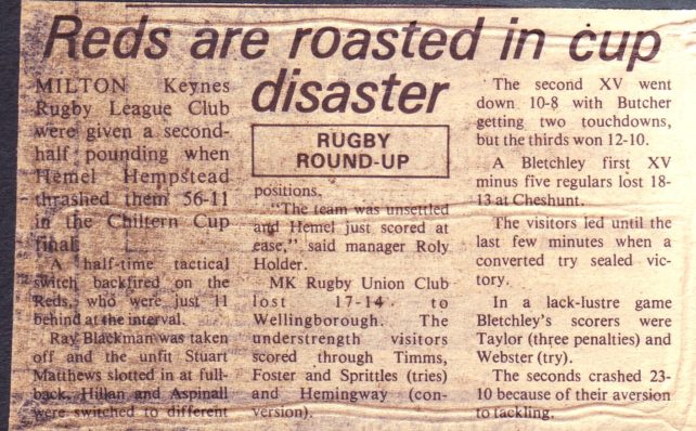 'With only two weekends left ';                 'Reds are roasted in cup disaster'.