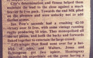 'Milton Keynes Firsts had low scoring victory v St Ives'