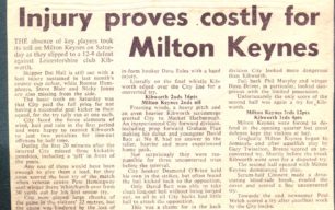 'Injury proves costly for Milton Keynes'