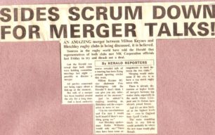'Sides scrum down for merger talks!';
 'A much needed win for City'