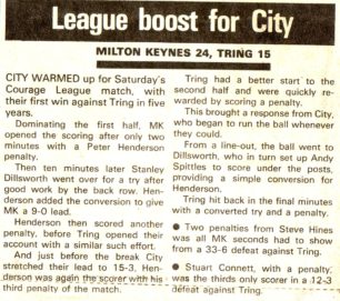 'League boost for City'.