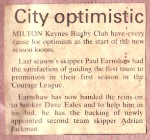 ''City optimistic' ; 'MK set for the big kick off'