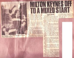 'Milton Keynes off to a mixed start';
