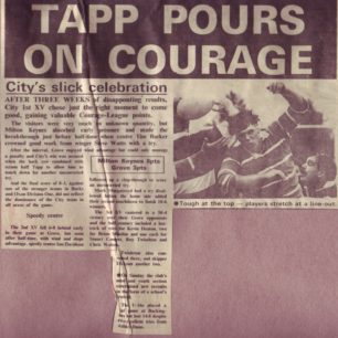 ' Tapp pours on courage'