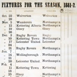 Items from the 1881-82 season of Wolverton Rugby Club