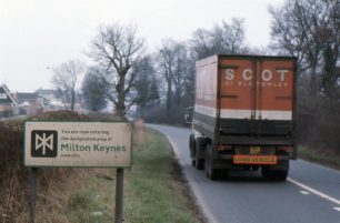 Road sign for Milton Keynes