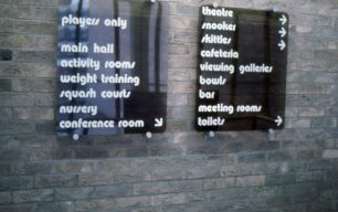 An indoor sign in Bletchley Leisure Centre