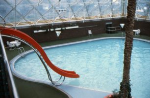 The indoor swimming pool at Bletchley Leisure Centre