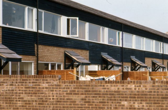 Back view of terraced houses in Eaglestone