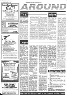 The 1991 music scene in Milton Keynes [newspaper articles]