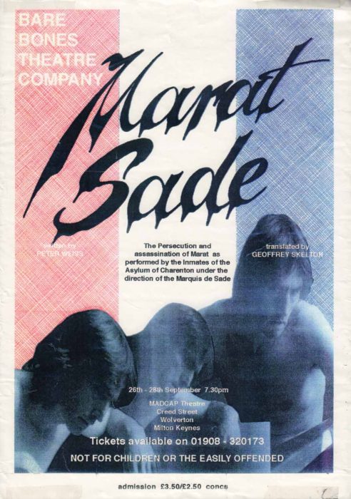 Marat Sade [poster for play]