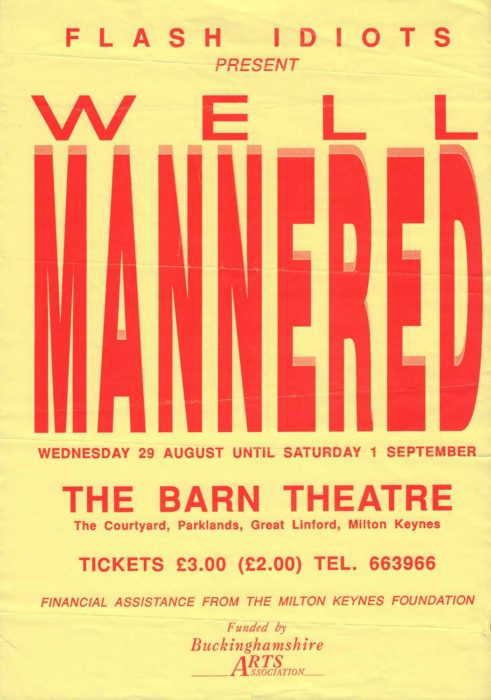 Well Mannered [poster for play]