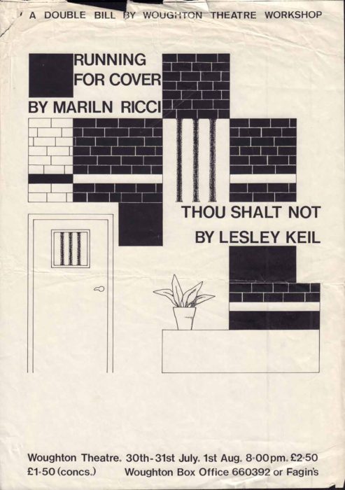 Running For Cover & Thou Shalt Not [poster for 2 plays]