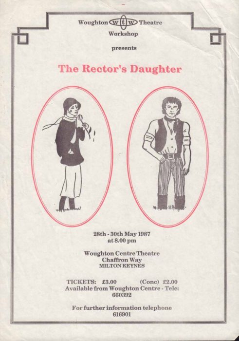 The Rector's Daughter [poster for play]