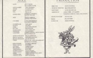 Alice in Wonderland [pamphlet for play]