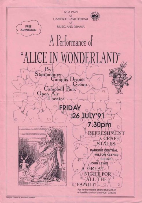 Alice in Wonderland [poster for play]
