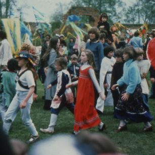 Schoolchildren at Great Linford Festival  1978