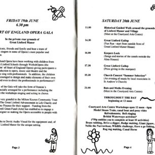 A selection of inner pages of the 1998 GLF programme