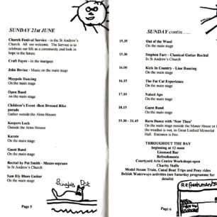 A selection of inner pages of the 1998 GLF programme