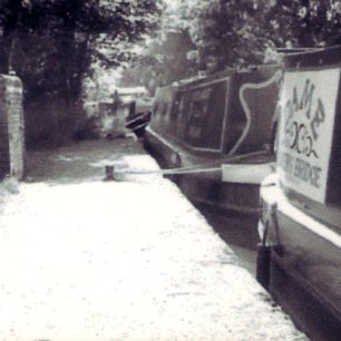 Barges by the Grand Union Canal 2002