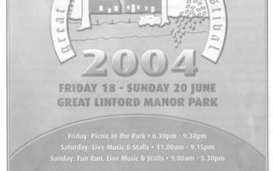 Front and back of Great Linford Festival  programme 17th to 20th June 2004