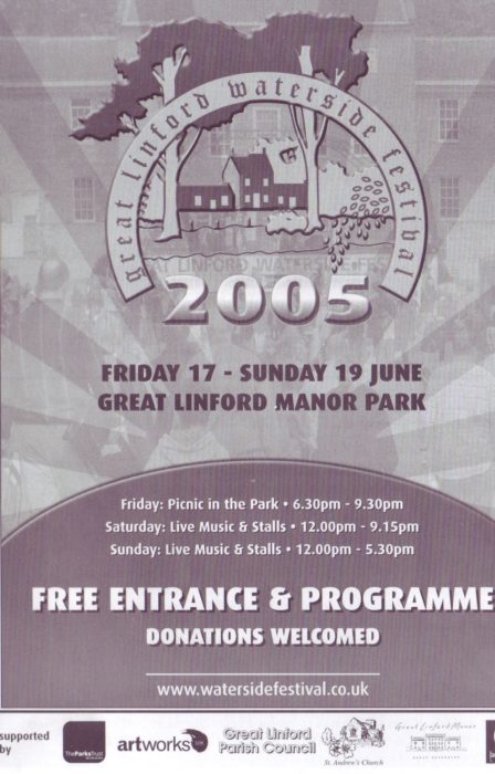 Front cover of Festival programme 17th to 19th June 2005