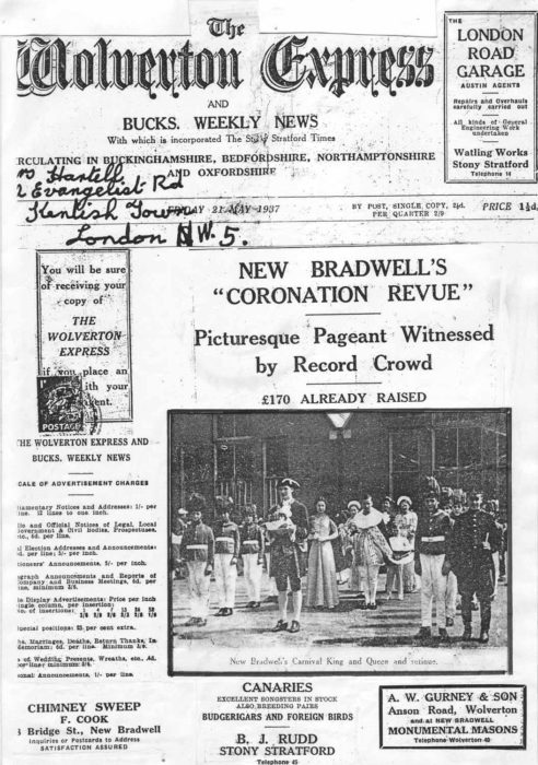 New Bradwell's Coronation Revue [newspaper cutting]