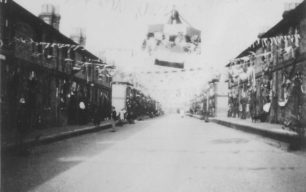 Silver Jubilee, May 1935. Decorated street in New Bradwell.