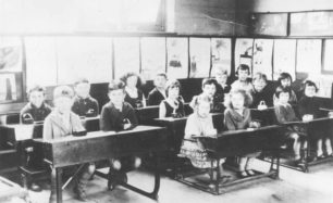 Old Bradwell School Classroom, 1939.