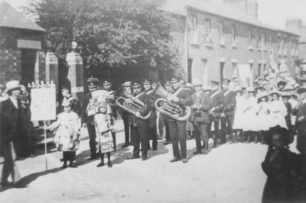 A Bradwell Silver Band procession.