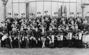 Bradwell Silver Band with their President Dr Marjorie Fildes in 1953.