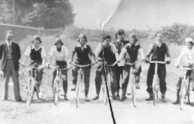 Members of the Corner Pin Eagles Cycle Speedway Club.