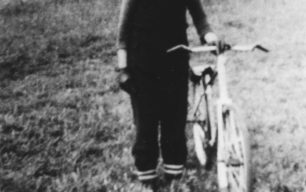 Rowland Cook, a member of the Corner Pin Eagles Cycle Speedway Club.