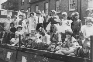New Bradwell Brownies on a parade float, Mid 60s.